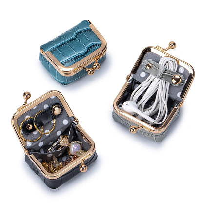 🐊 Genuine Leather Crocodile-Pattern Mini Jewelry Case