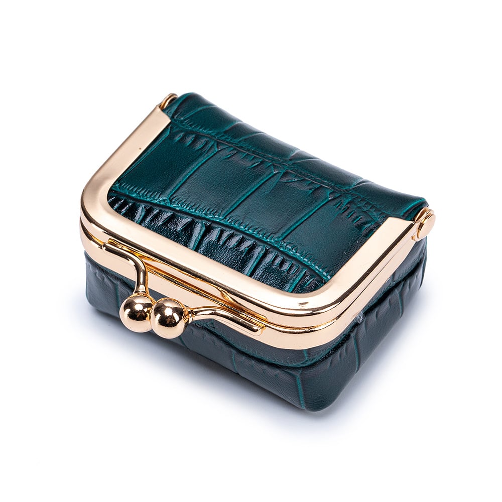 🐊 Genuine Leather Crocodile-Pattern Mini Jewelry Case