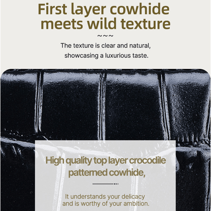 🐊 Genuine Leather Crocodile-Pattern Mini Jewelry Case
