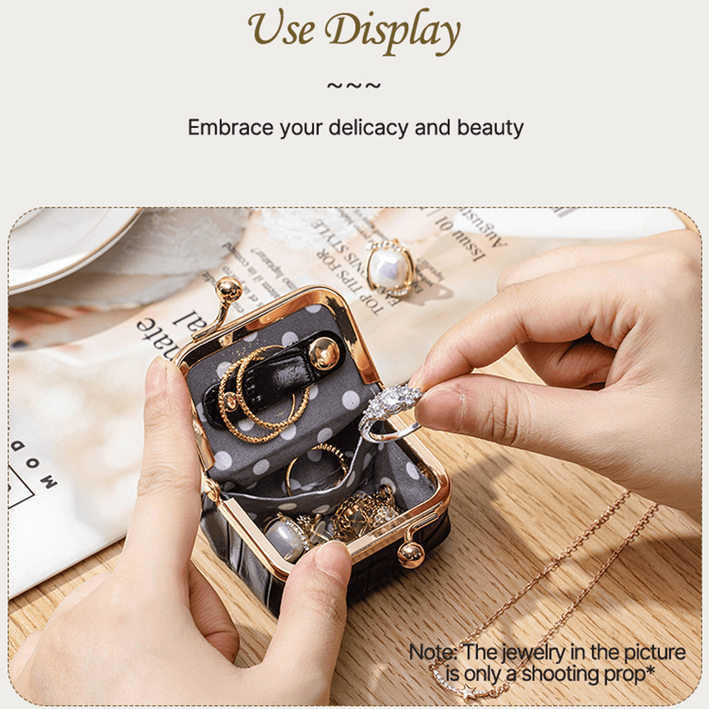🐊 Genuine Leather Crocodile-Pattern Mini Jewelry Case