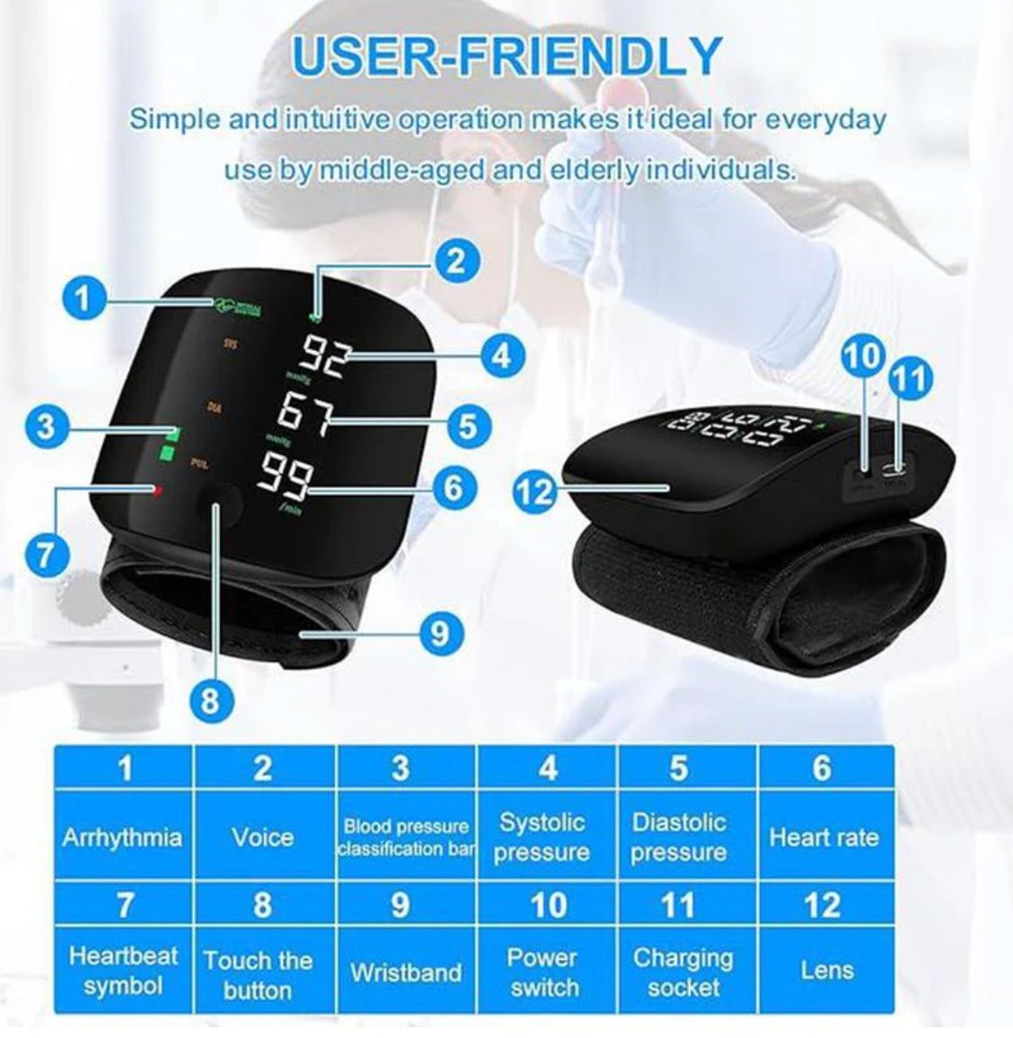 👨‍⚕️Doctor-Recommended Smart Wrist Monitor | Accurate & Easy-to-Use