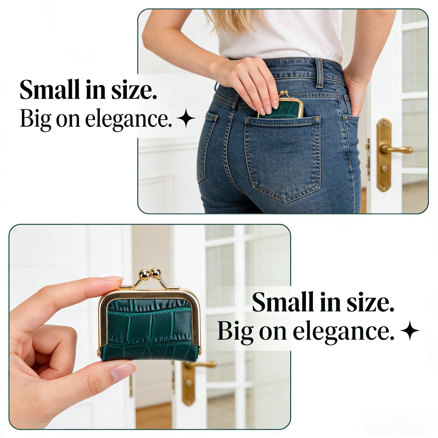🐊 Genuine Leather Crocodile-Pattern Mini Jewelry Case