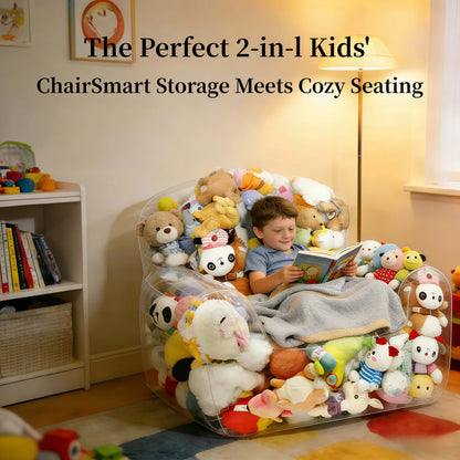 Clear Stuffed Animal Storage Bean Bag Chair🧸✨