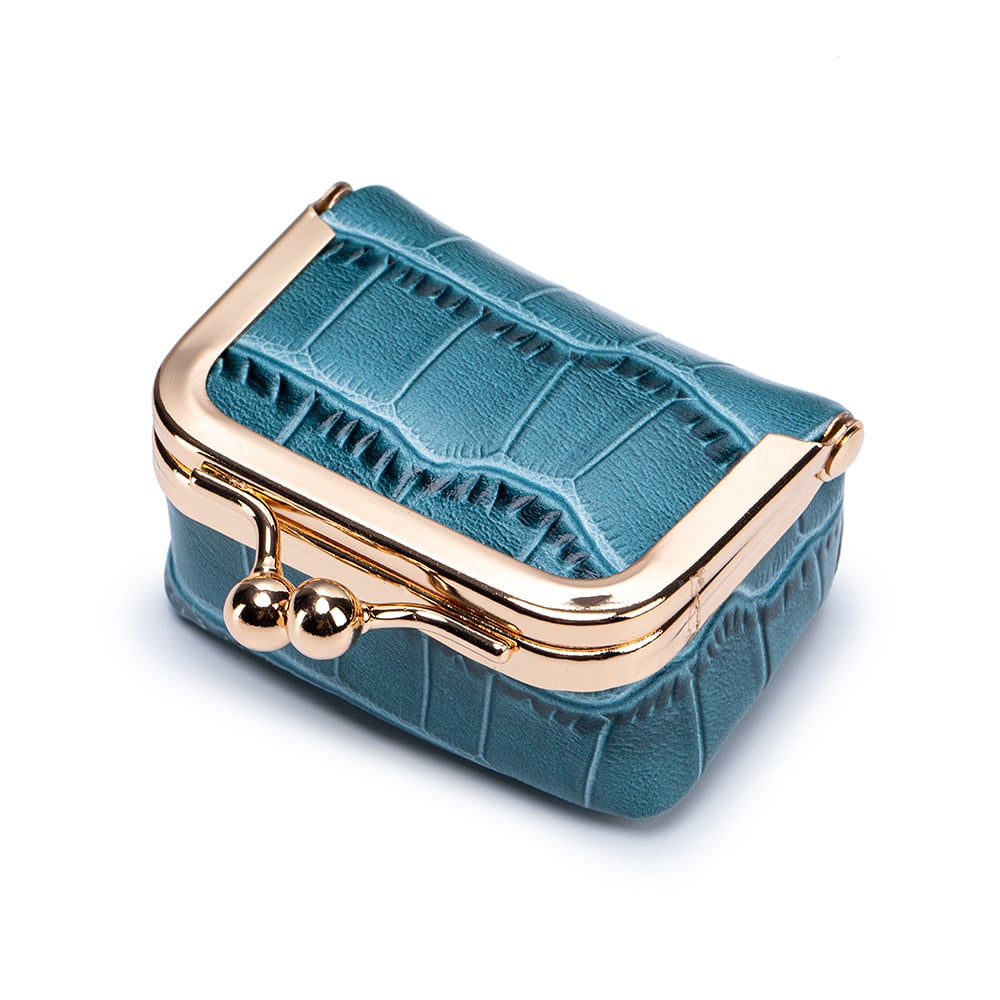 🐊 Genuine Leather Crocodile-Pattern Mini Jewelry Case