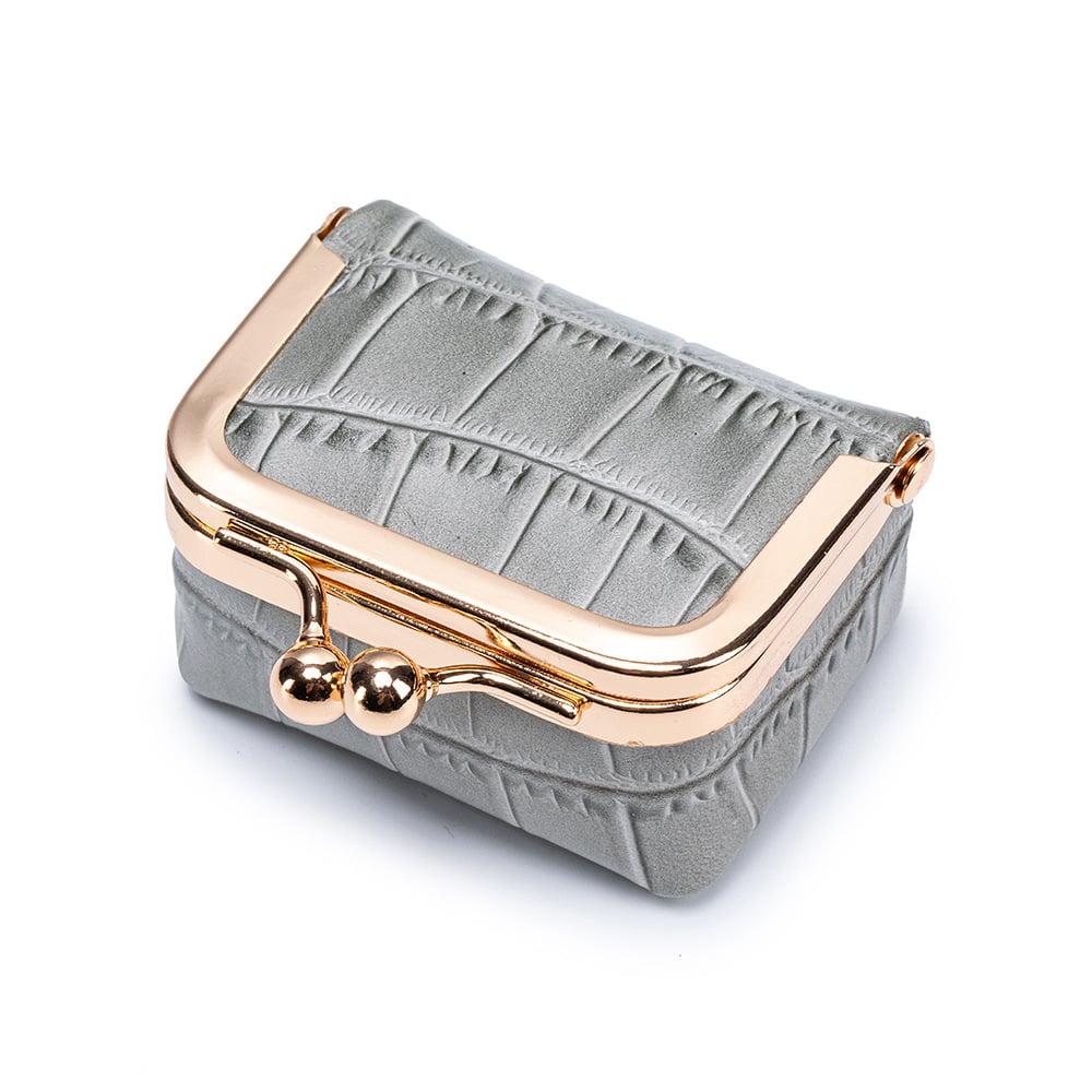 🐊 Genuine Leather Crocodile-Pattern Mini Jewelry Case