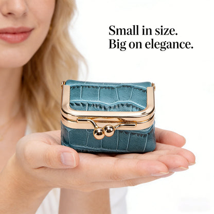 🐊 Genuine Leather Crocodile-Pattern Mini Jewelry Case
