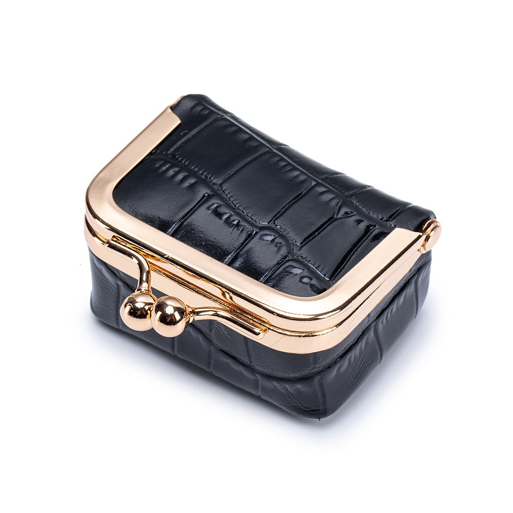 🐊 Genuine Leather Crocodile-Pattern Mini Jewelry Case