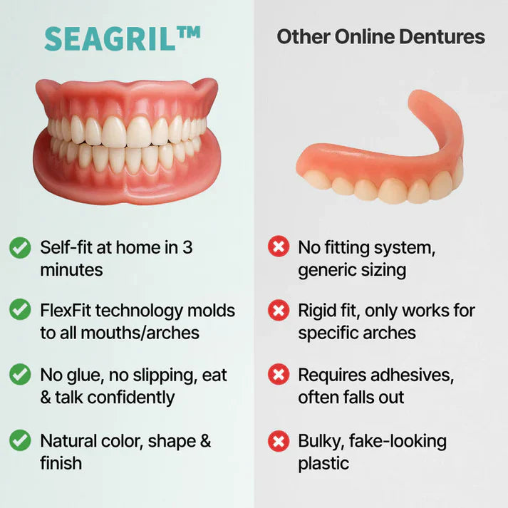 Ends Today: 79% OFF! SEAGRIL™ Custom-Fit Full Functional Dentures Make you more confident