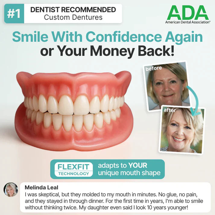 Ends Today: 79% OFF! SEAGRIL™ Custom-Fit Full Functional Dentures Make you more confident