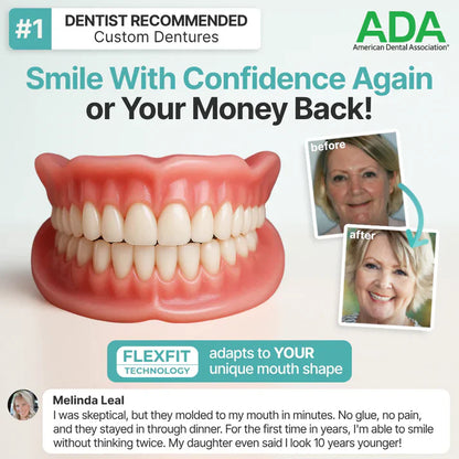 Ends Today: 79% OFF! SEAGRIL™ Custom-Fit Full Functional Dentures Make you more confident